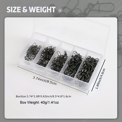 Manto™ Heavy-Duty Black Fishing Spinners – 50pcs / 100pcs