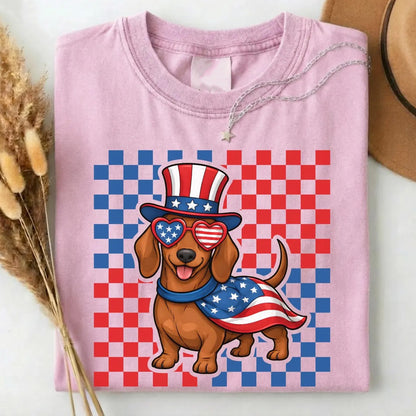 Dachshund USA Shirt Patriotic Wiener Dog Shirt, American 4th of July Gift