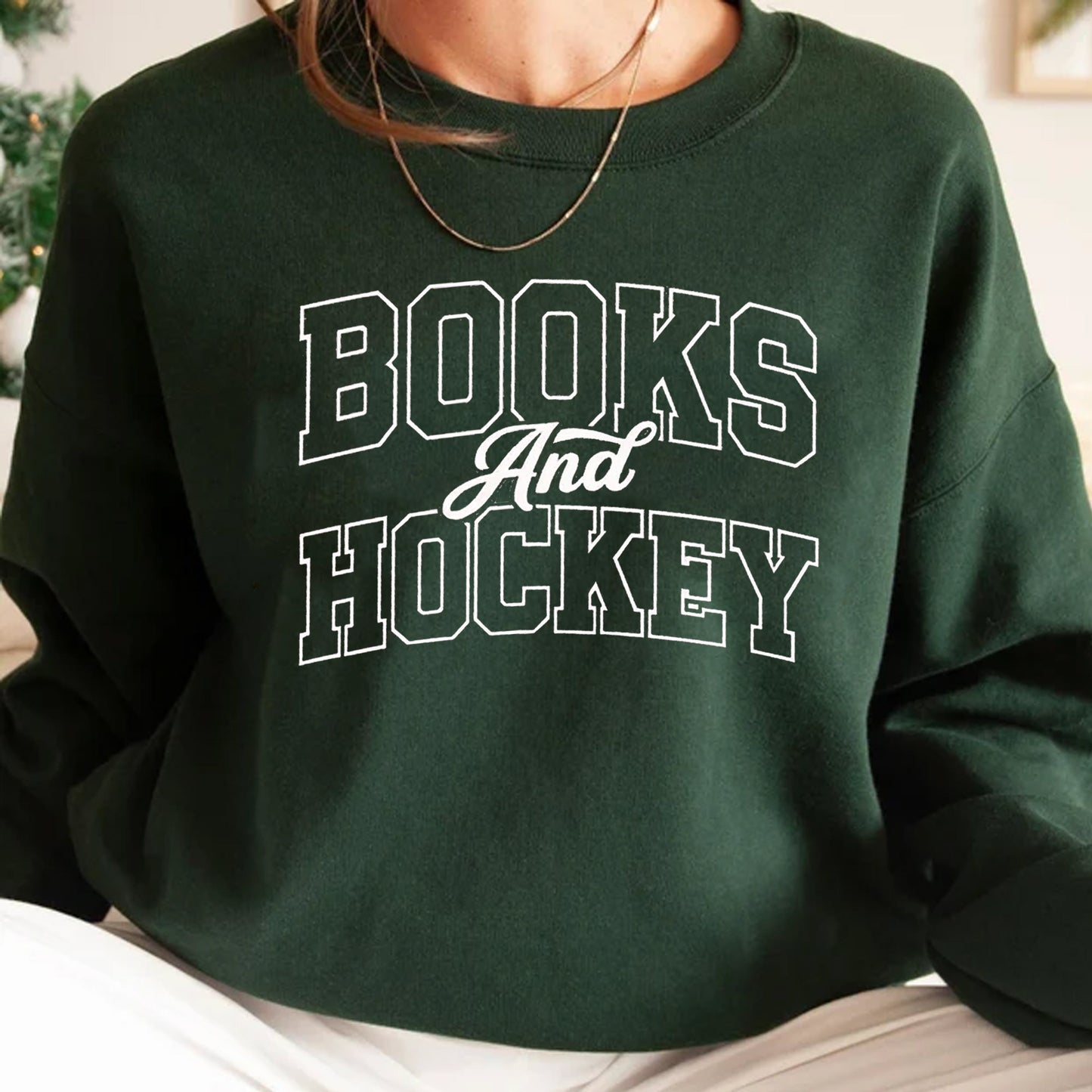 Books And Hockey Tee, Book Lover Hockey Fan Shirt