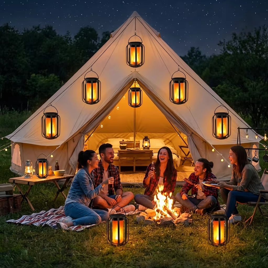 Manto™ Solar Flickering Flame Lantern Outdoor Light