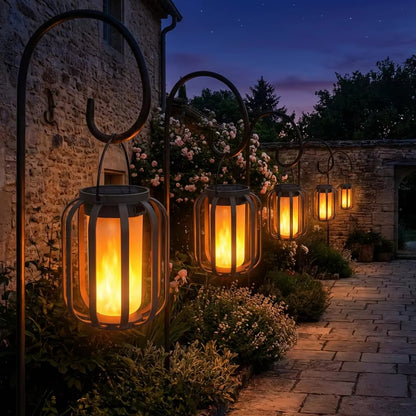 Manto™ Solar Flickering Flame Lantern Outdoor Light