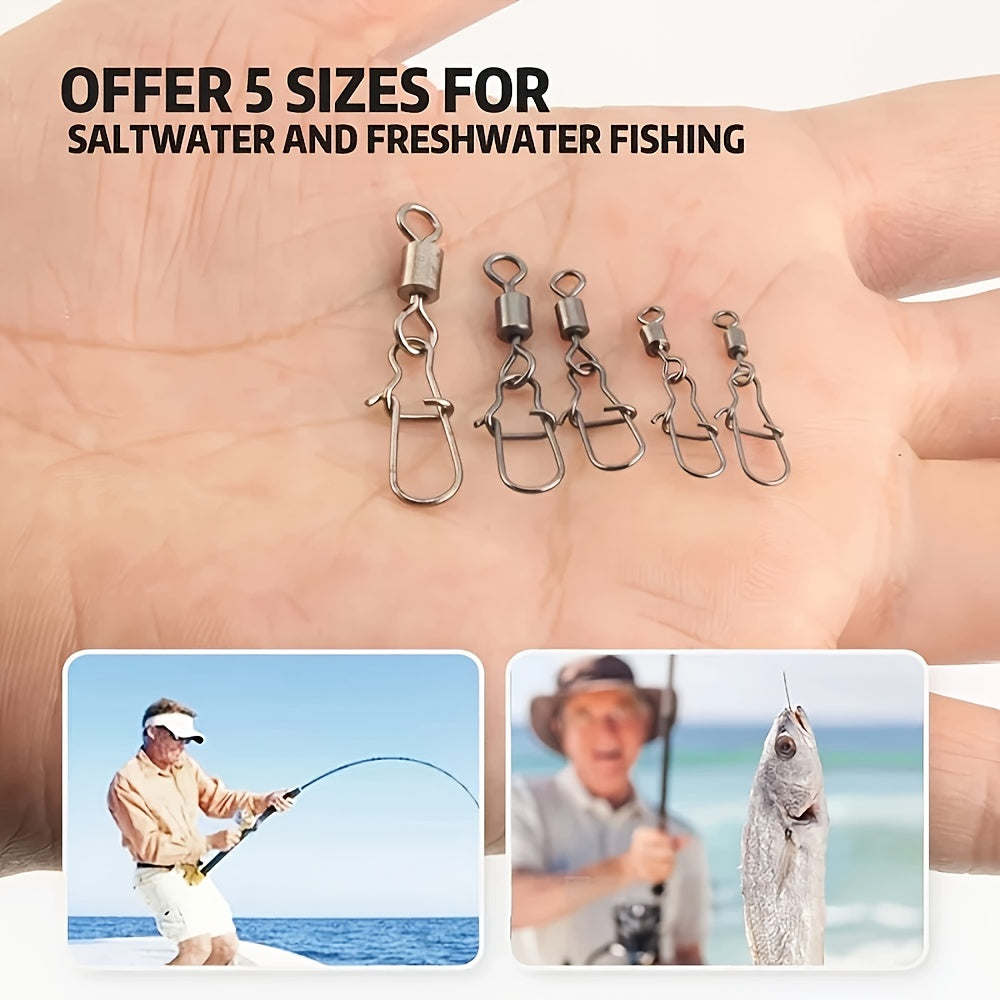 Manto™ Heavy-Duty Black Fishing Spinners – 50pcs / 100pcs