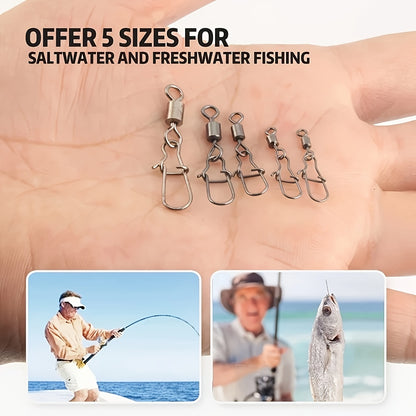 Manto™ Heavy-Duty Black Fishing Spinners – 50pcs / 100pcs