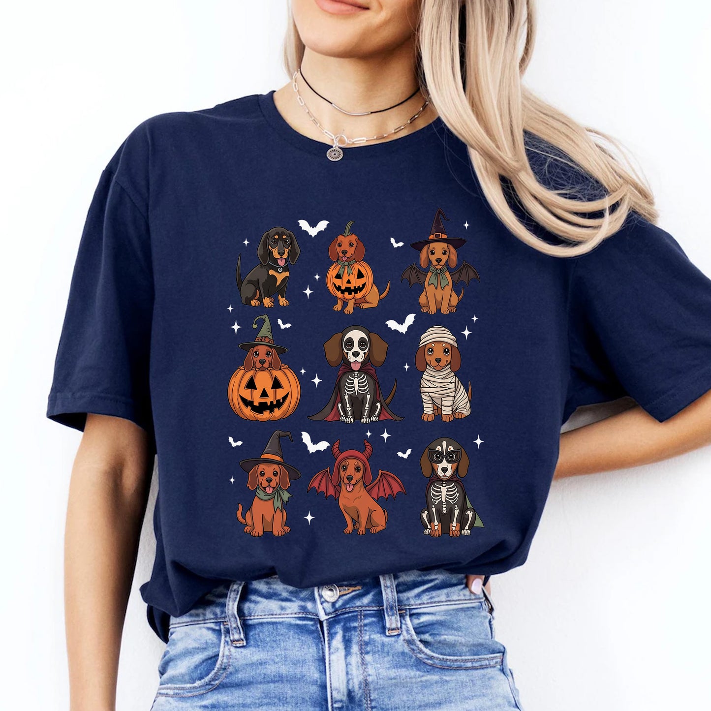 Cute Dachshund Puppy Halloween Costume Tee