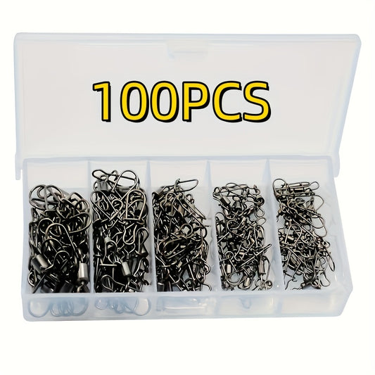Manto™ Heavy-Duty Black Fishing Spinners – 50pcs / 100pcs