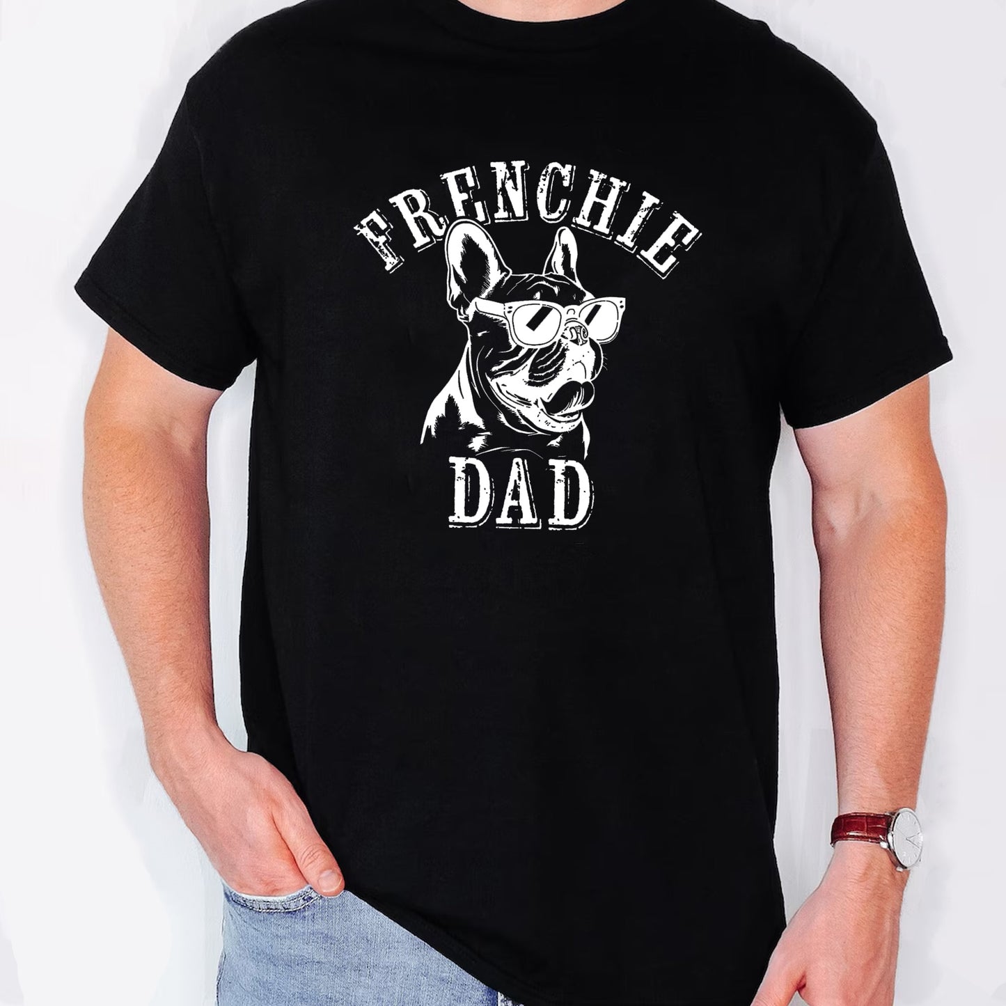Frenchie Dad T-shirt, Unisex Men's Shirt