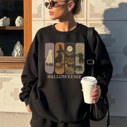 Halloweenie Tshirt, Wiener Dog Mom Fall Hoodie