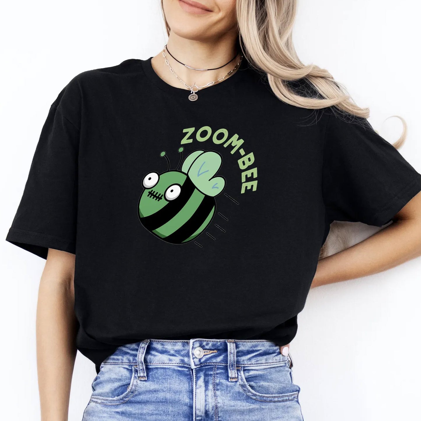 Zombie Bee Graphic T Shirt, Halloween Bee Crewneck Sweatshirt