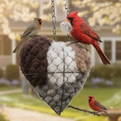 Manto™ Handmade Alpaca Fiber Bird Nesting Heart for Hummingbirds