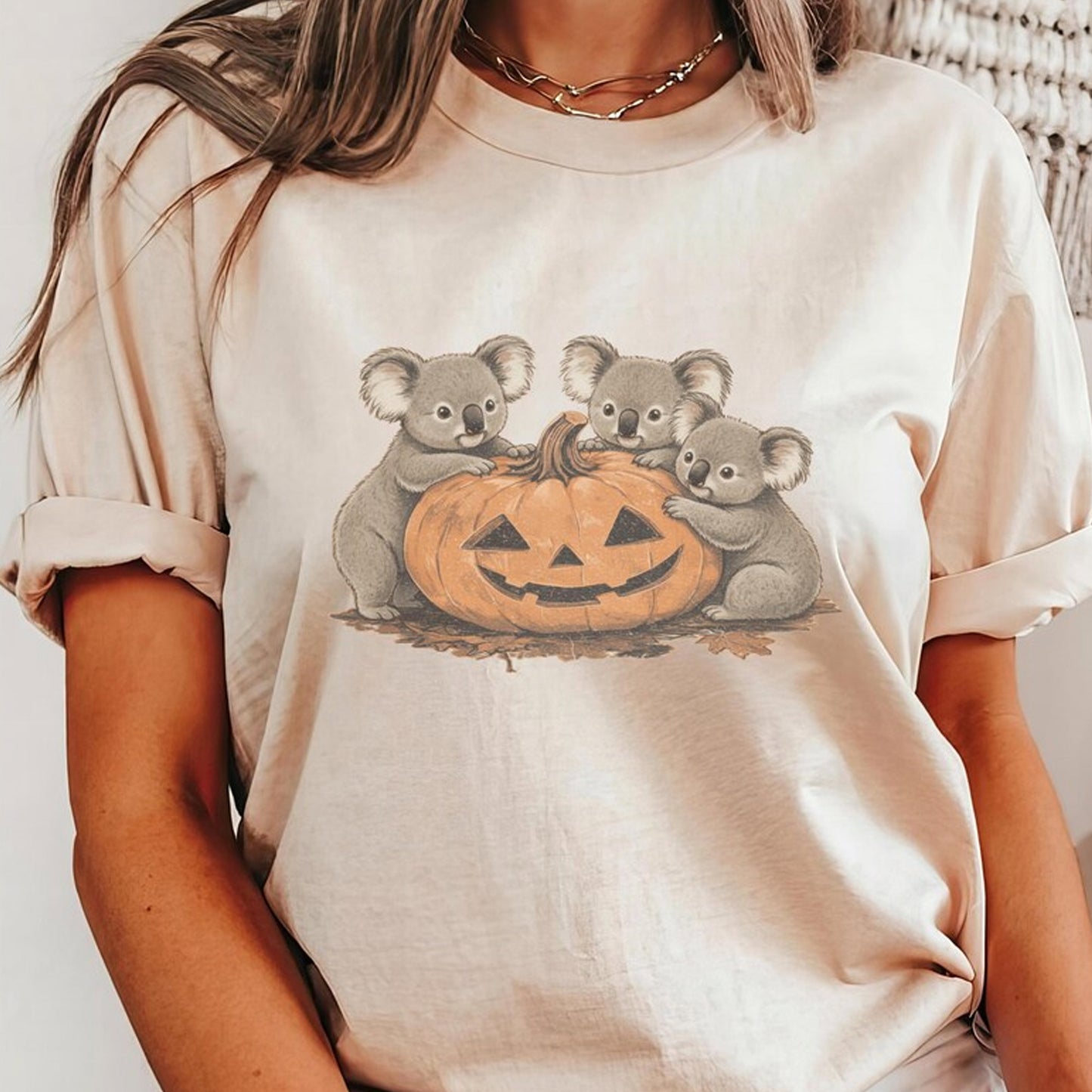 Koala Halloween Pumpkin Tee, Australian Animal Gift