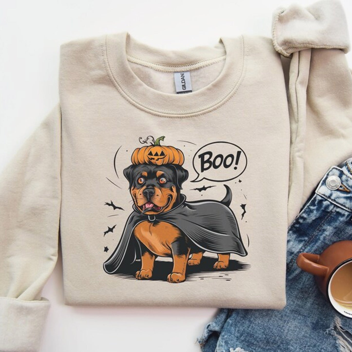 Halloween Rottweiler Boo Shirt, Halloween Dog Shirt, Rottweiler Shirt