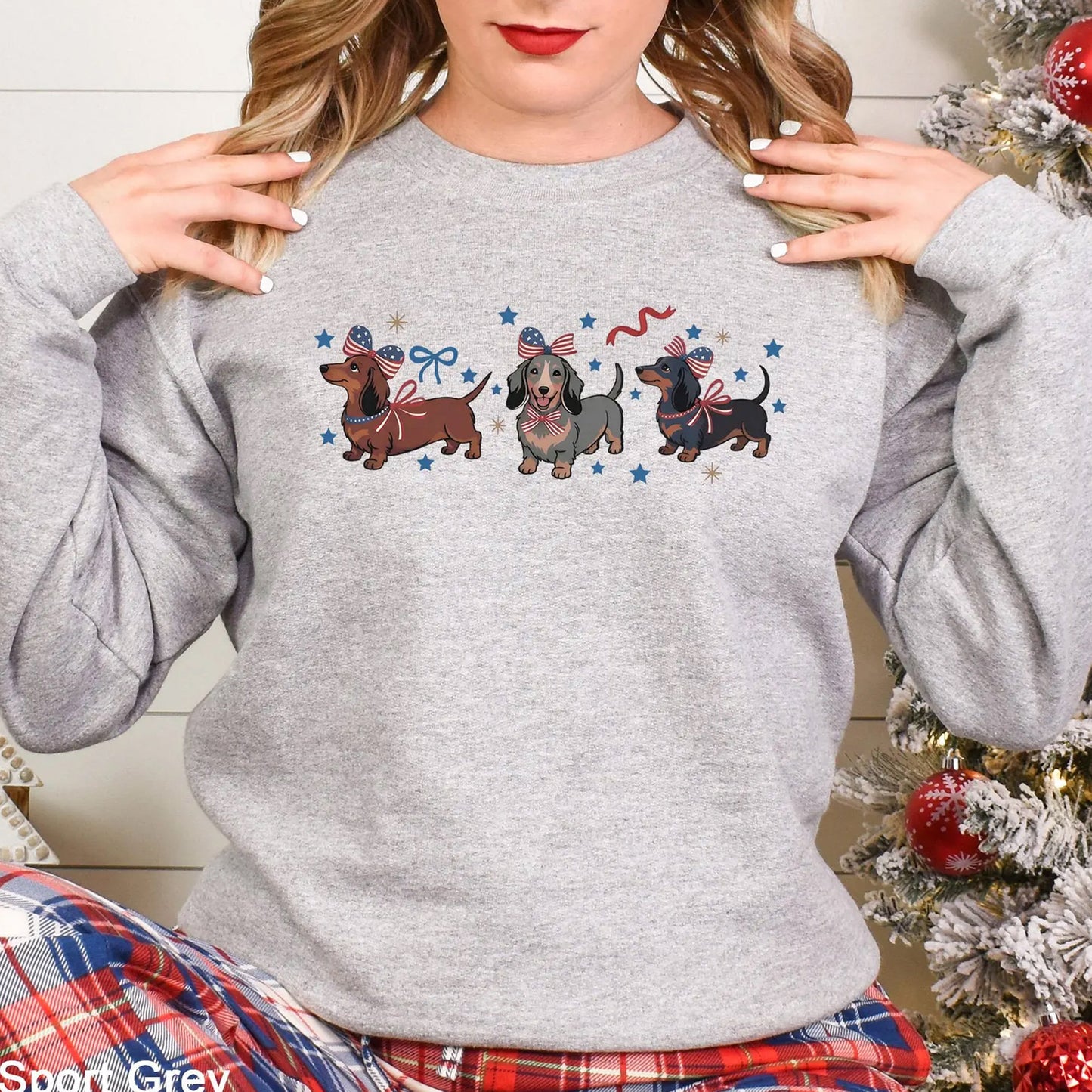 Dachshund 4th of July Sweatshirt, Patriotic Dachshund Sweatshirt