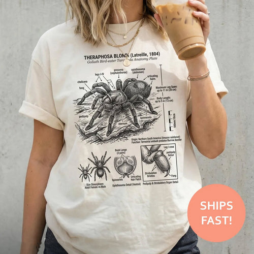 Goliath Tarantula Anatomy Shirt, Tarantula Anatomy TShirt
