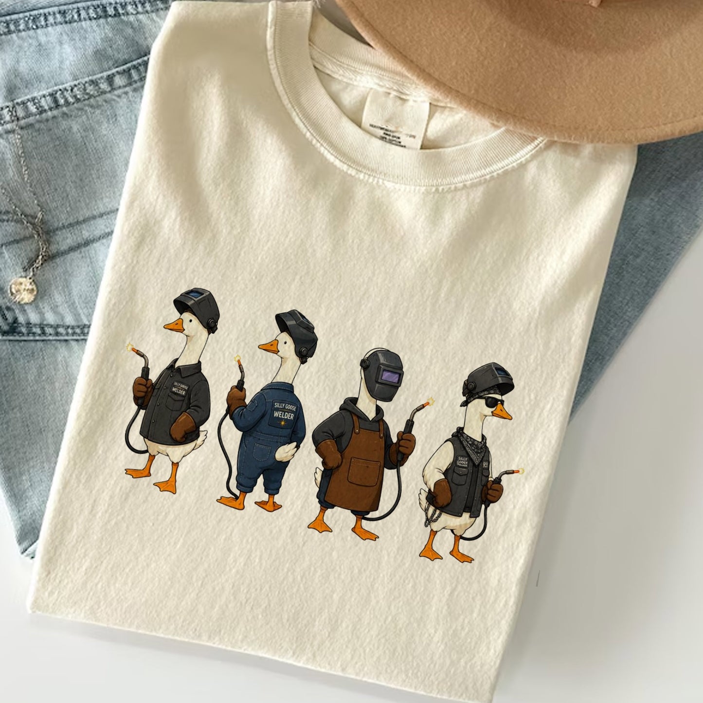 Silly Goose Welder Shirt, Funny Welding Tee, Welder Dad Gift