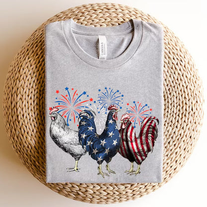 4th of July Chicken Shirt, Fourth of July Tee