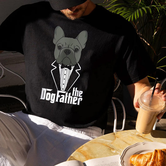 The Dogfather French Bulldog Dad T-Shirt, Funny Dog Lover Gift