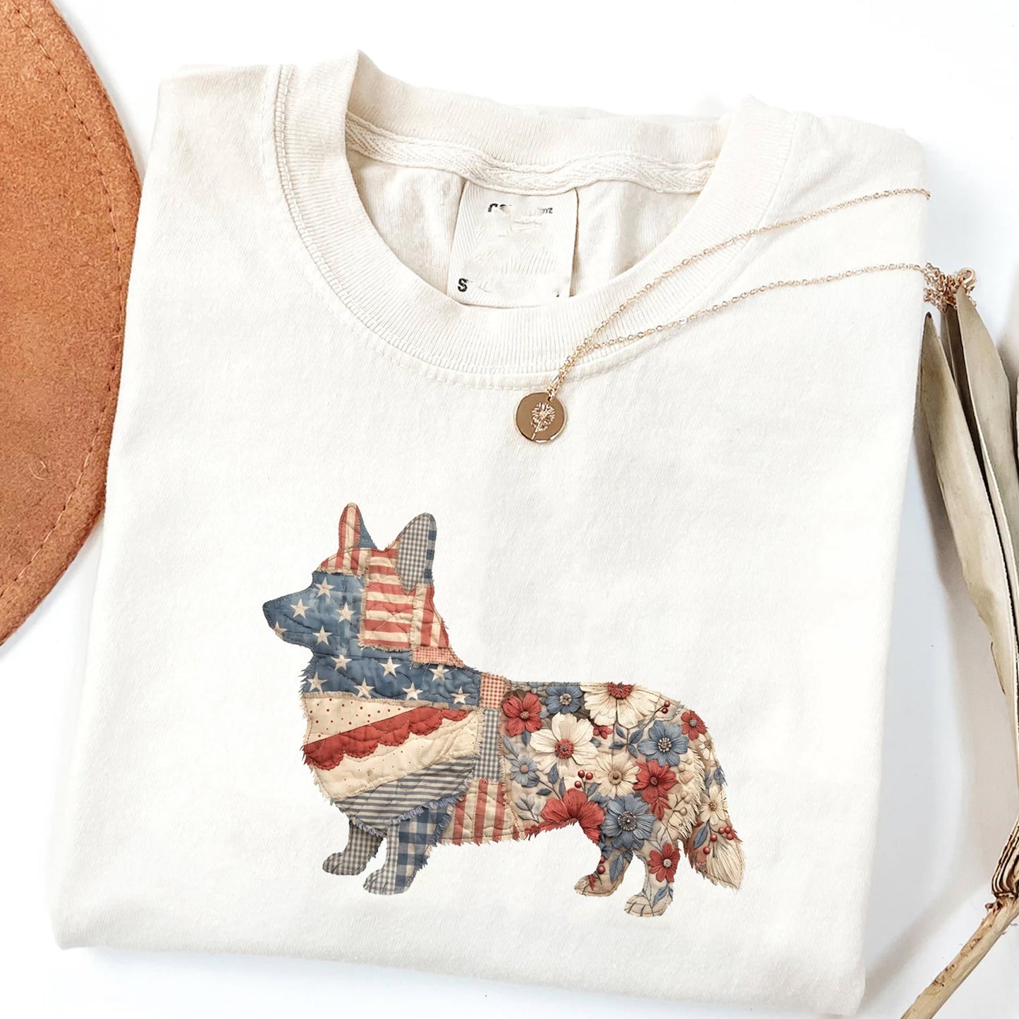 Patriotic Corgi Shirt, American Flag Dog Tee