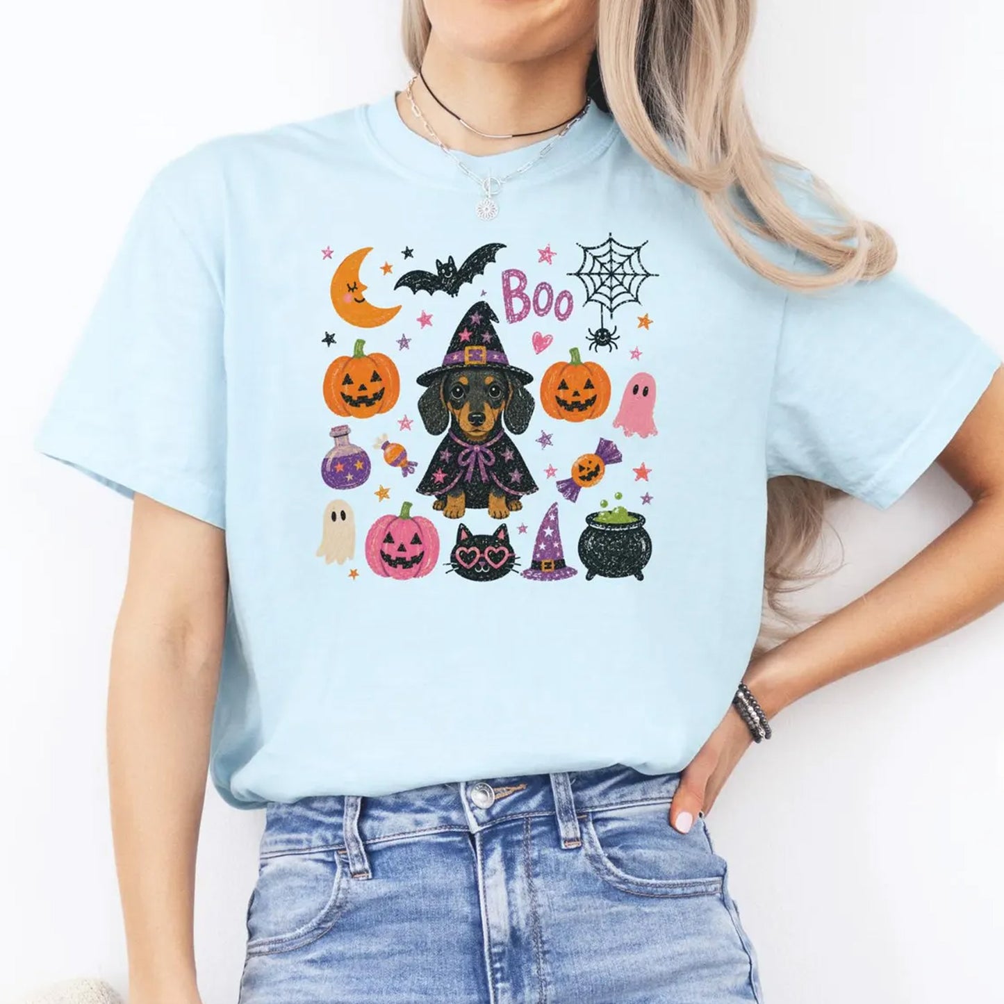 Halloween Dachshund Shirt, Doxie Trick or Treat Tshirt