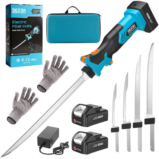 Manto™ Cordless Electric Fillet Knife – Rechargeable Fish Cutting Knife