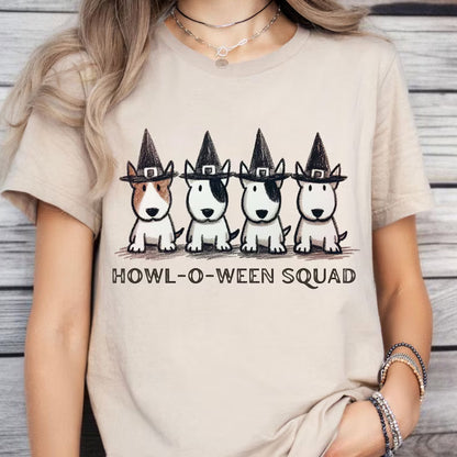 American Bull Terrier Halloween Shirt - Howl-O-Ween Squad T-Shirt