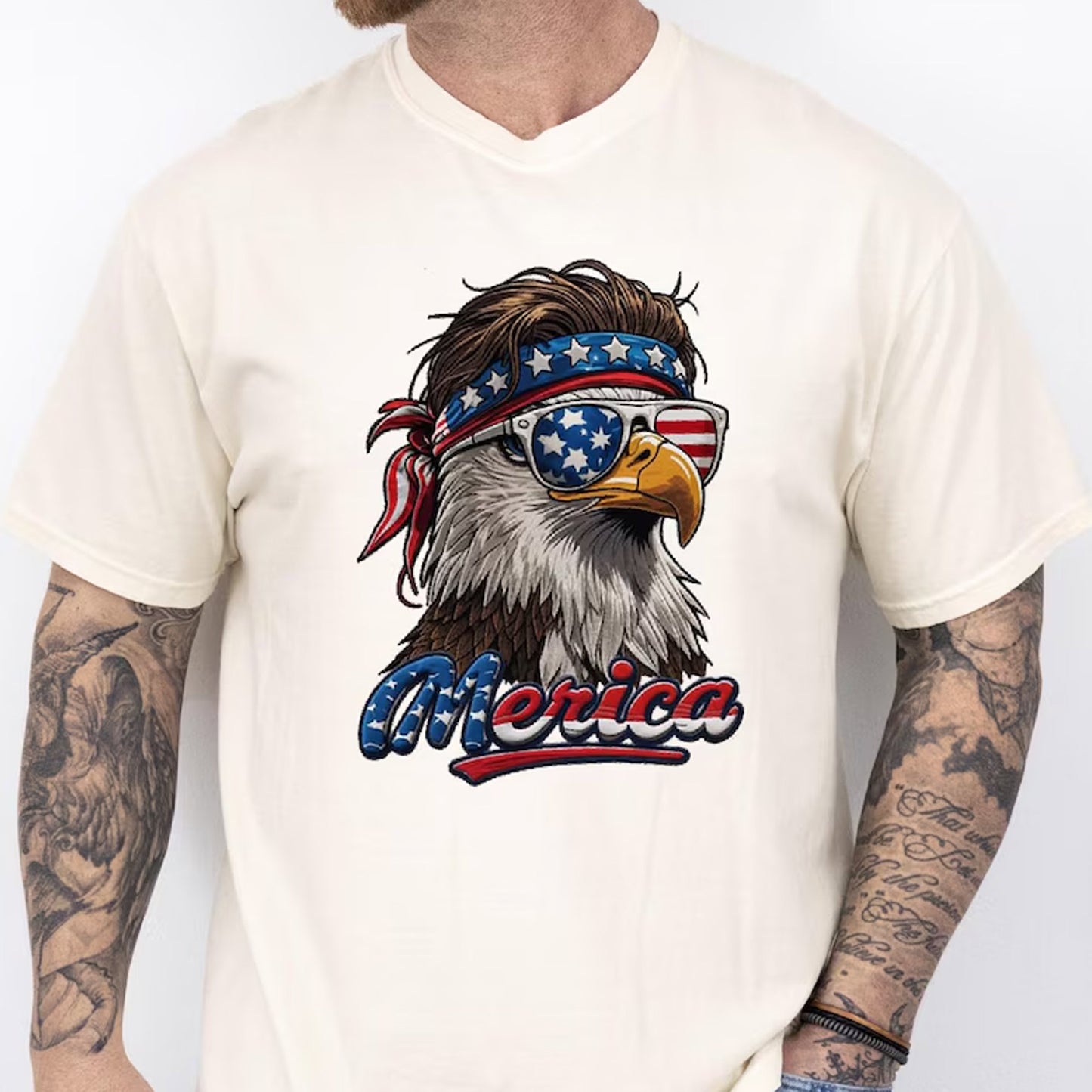 Eagle Merica Shirt, Merica Mullet Eagle Sweater, American Flag