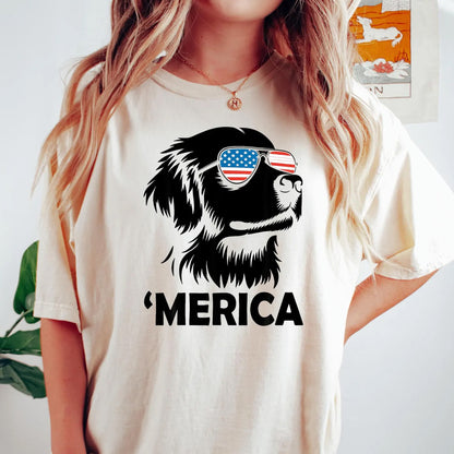 Merica Golden Retriever Shirt, 4th of July Dog Sweatshirt
