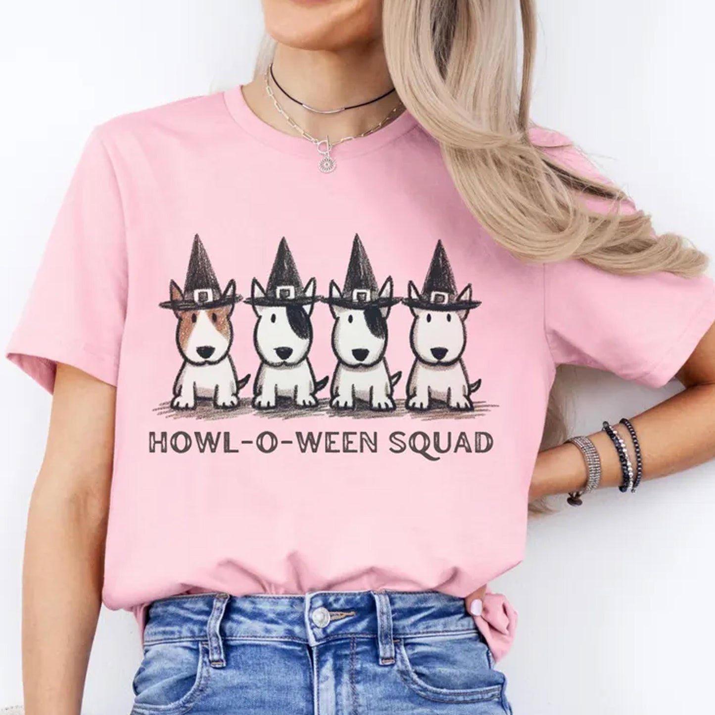 American Bull Terrier Halloween Shirt - Howl-O-Ween Squad T-Shirt
