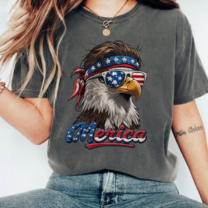 Eagle Merica Shirt, Merica Mullet Eagle Sweater, American Flag