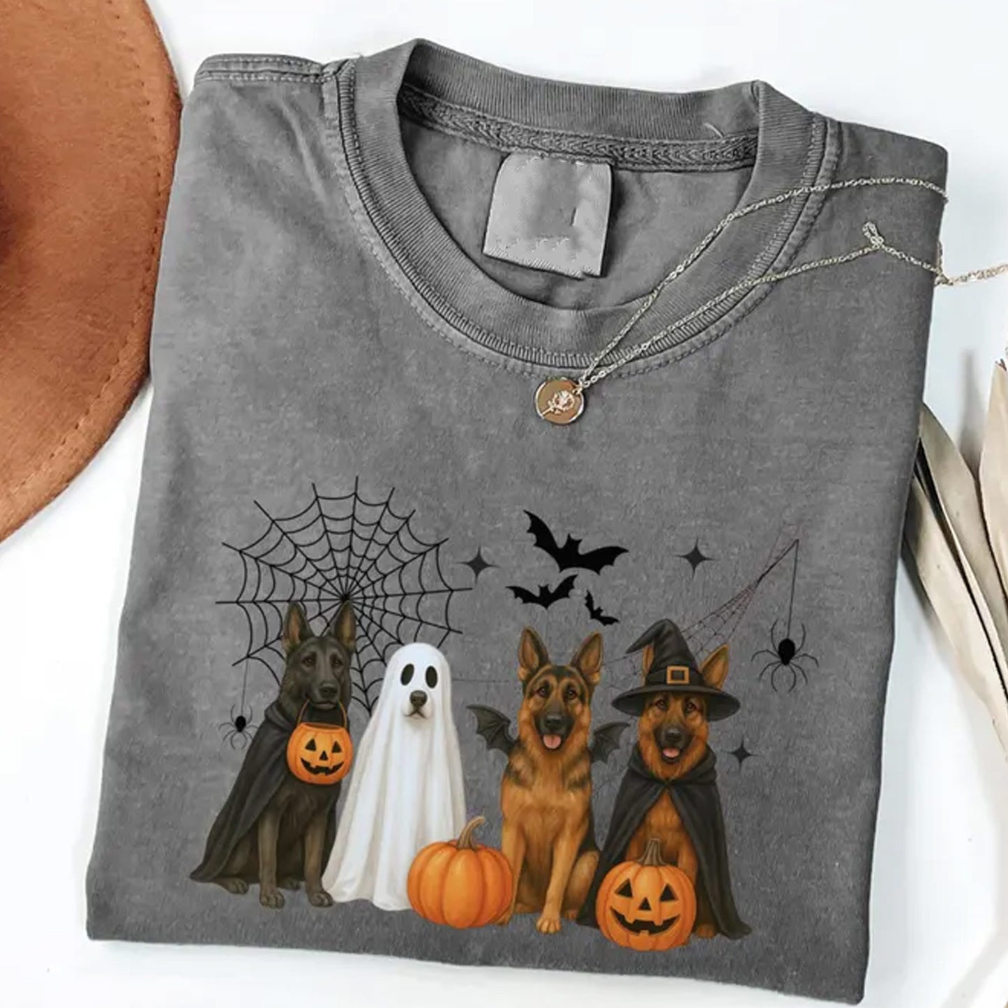 Halloween Dog Shirt, Halloween German Shepherd Shirt