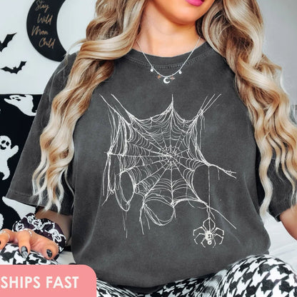 Spider Halloween Shirt, Tarantula Spider Web Hoodie