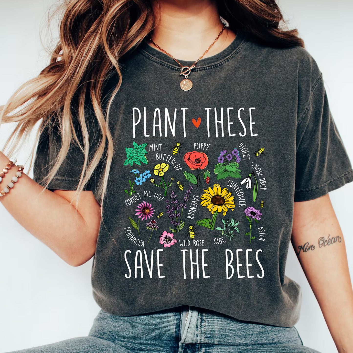 Plant These Save The Bees T-shirt, Wildflower Bee Lover Sweatshirt