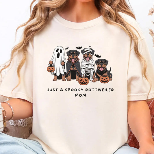 Cute Ghost Rottweiler Shirt, Halloween Dog Mom Gift