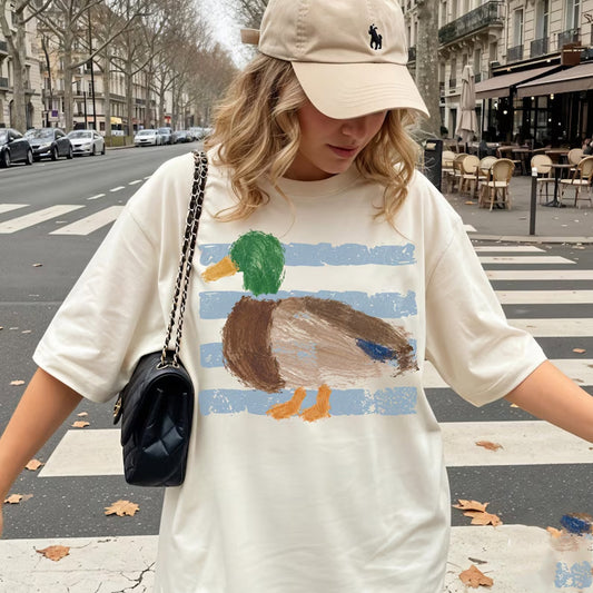 Vintage Retro Mallard Tee, Vintage 90's Painted Duck Sweatshirt