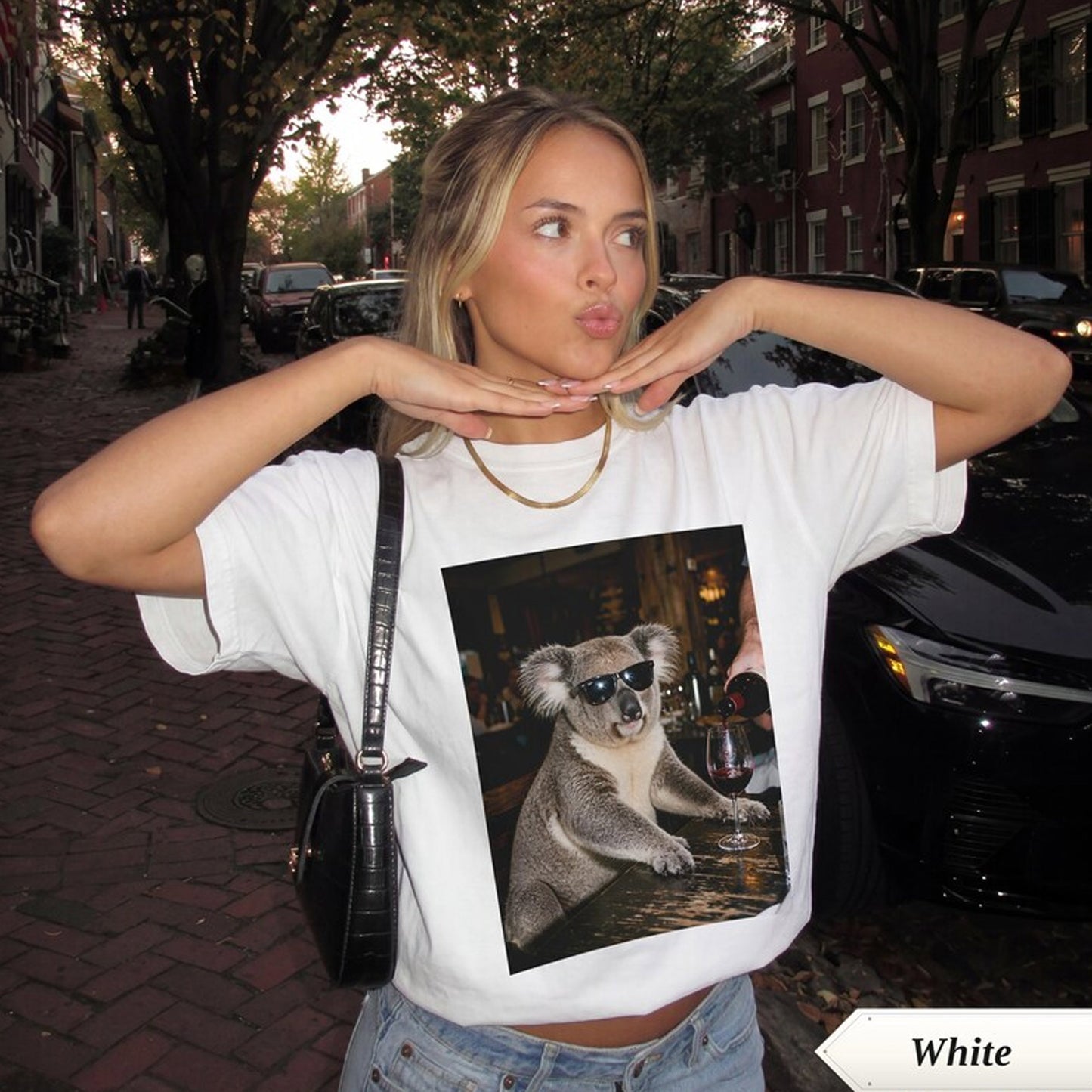 Koala Wine Lover Shirt, Funny Koala Graphic Tee