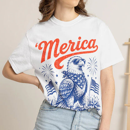 Vintage Merica Eagle Patriotic Tee, Funny 4th of July Gift