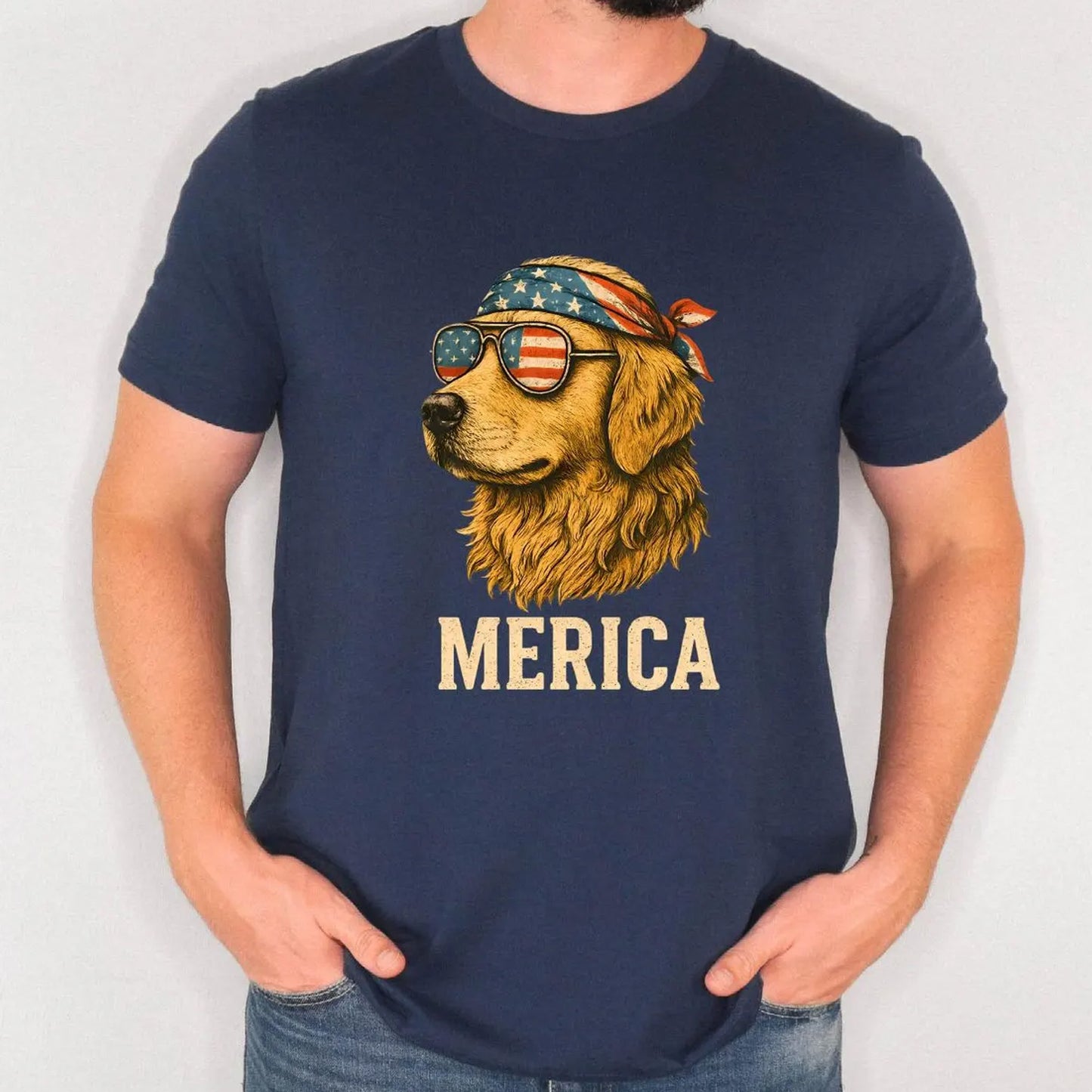 Golden Dog Merica Golden Retriever Shirt, 4th Of July Dog Hoodie