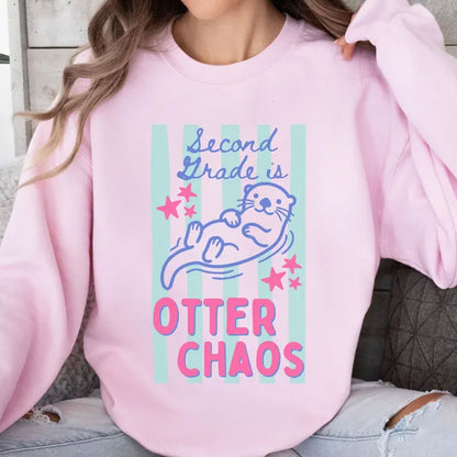 Second Grade Teacher Shirt, Funny Otter Shirt