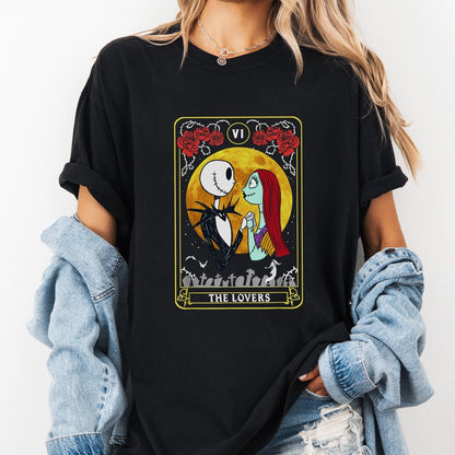 The Nightmare Before Christmas Jack & Sally Tarot Lovers T-Shirt