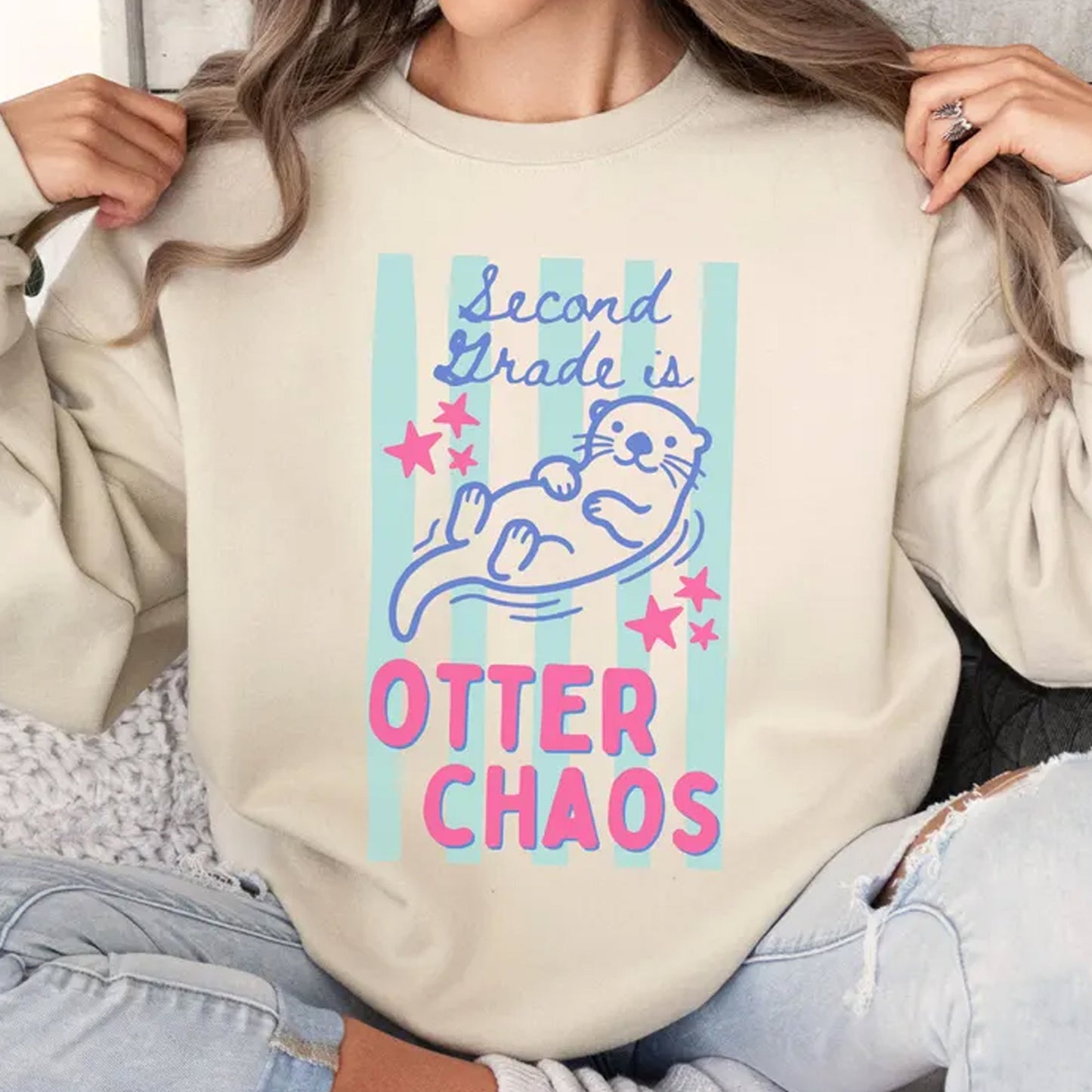 Second Grade Teacher Shirt, Funny Otter Shirt