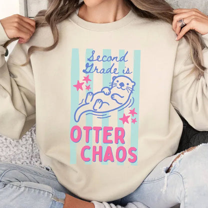 Second Grade Teacher Shirt, Funny Otter Shirt