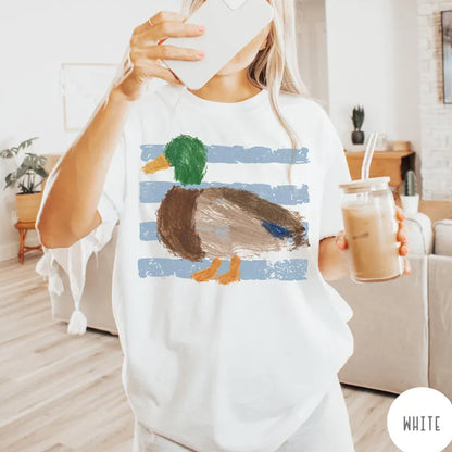 Vintage Retro Mallard Tee, Vintage 90's Painted Duck Sweatshirt