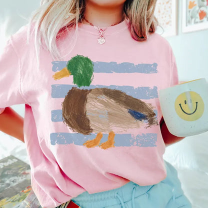 Vintage Retro Mallard Tee, Vintage 90's Painted Duck Sweatshirt