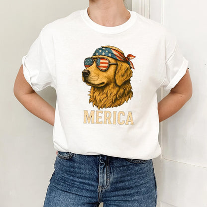 Golden Dog Merica Golden Retriever Shirt, 4th Of July Dog Hoodie