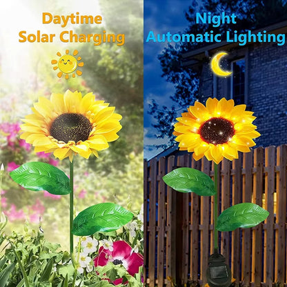Manto™ Solar Sunflower Garden Lights – Waterproof LED Outdoor Lawn Decor