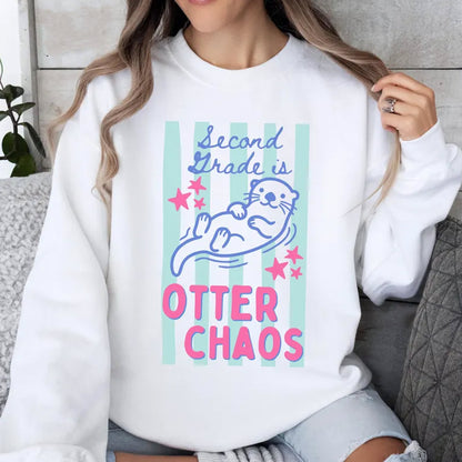Second Grade Teacher Shirt, Funny Otter Shirt
