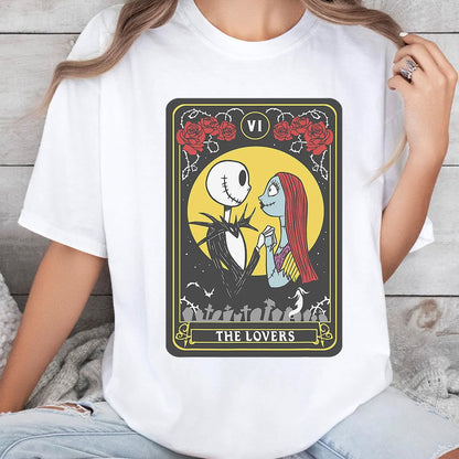 The Nightmare Before Christmas Jack & Sally Tarot Lovers T-Shirt