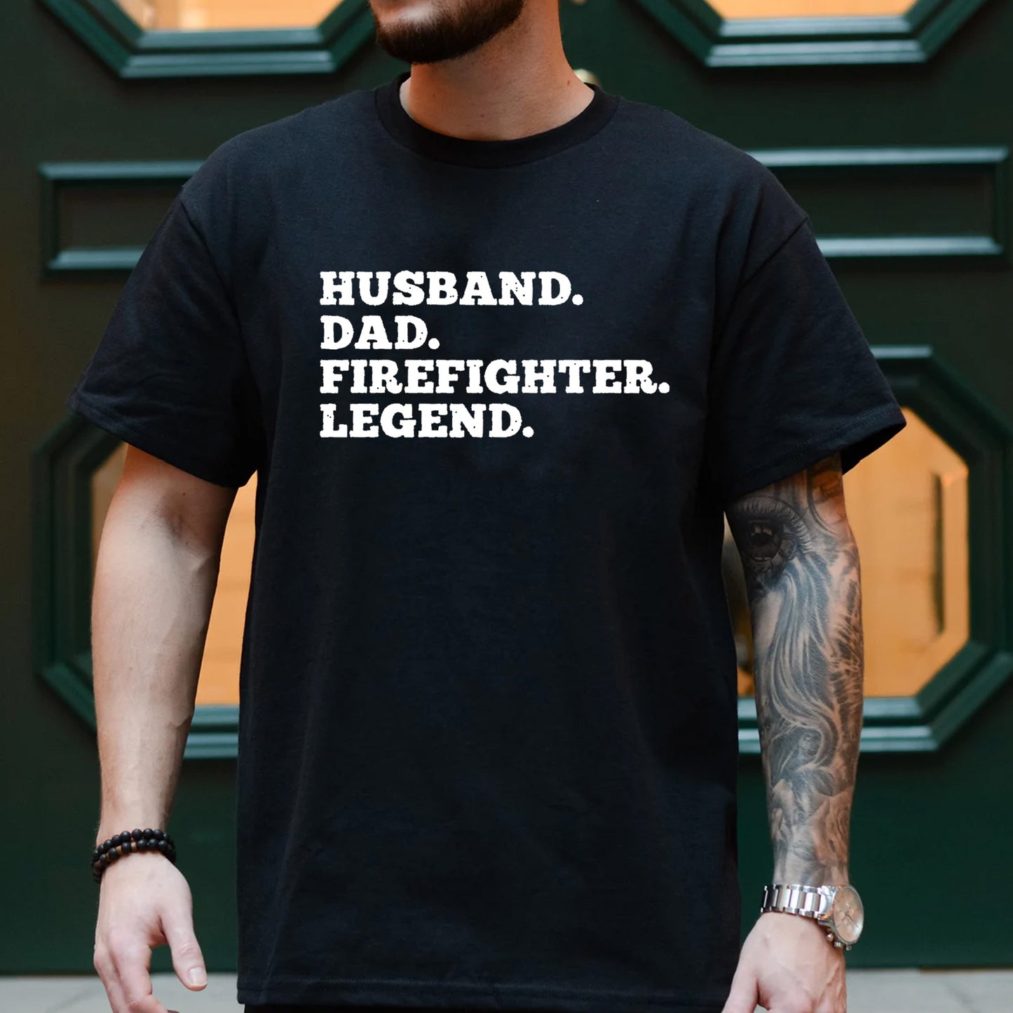 Firefighter Dad Shirt: Husband Dad Legend Tee