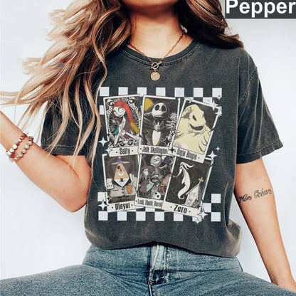 Nightmare Before Christmas Comfort Shirt, Nightmare Characters Tarot Cards Shirt