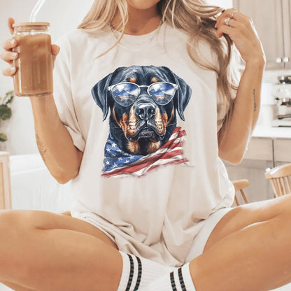 Rottweiler 4th of July Shirt, Patriotic Dog Gift