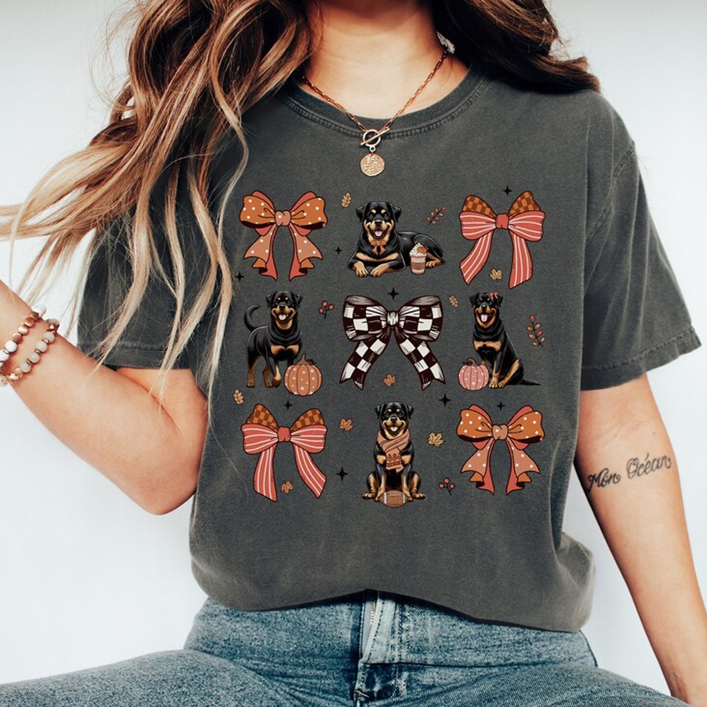 Coquette Rottweiler Shirt Retro Fall Dog Shirt Coquett Sweatshirt